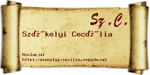 Székelyi Cecília névjegykártya